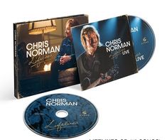 CHRIS NORMAN - Lifelines. CD-Cover mit Mann auf Sofa, daneben CD mit Bühnenfoto und Gitarre.