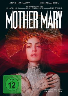 "MOTHER MARY" in großen Buchstaben. Weibliche Figur tanzt in rotem Kleid, Mikrofon in Hand. Freigabe ab 12 Jahren.
