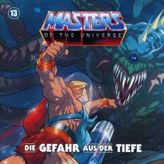 „Masters of the Universe“. „Die Gefahr aus der Tiefe“. Held kämpft gegen ein riesiges, bedrohliches Monster unter Wasser.
