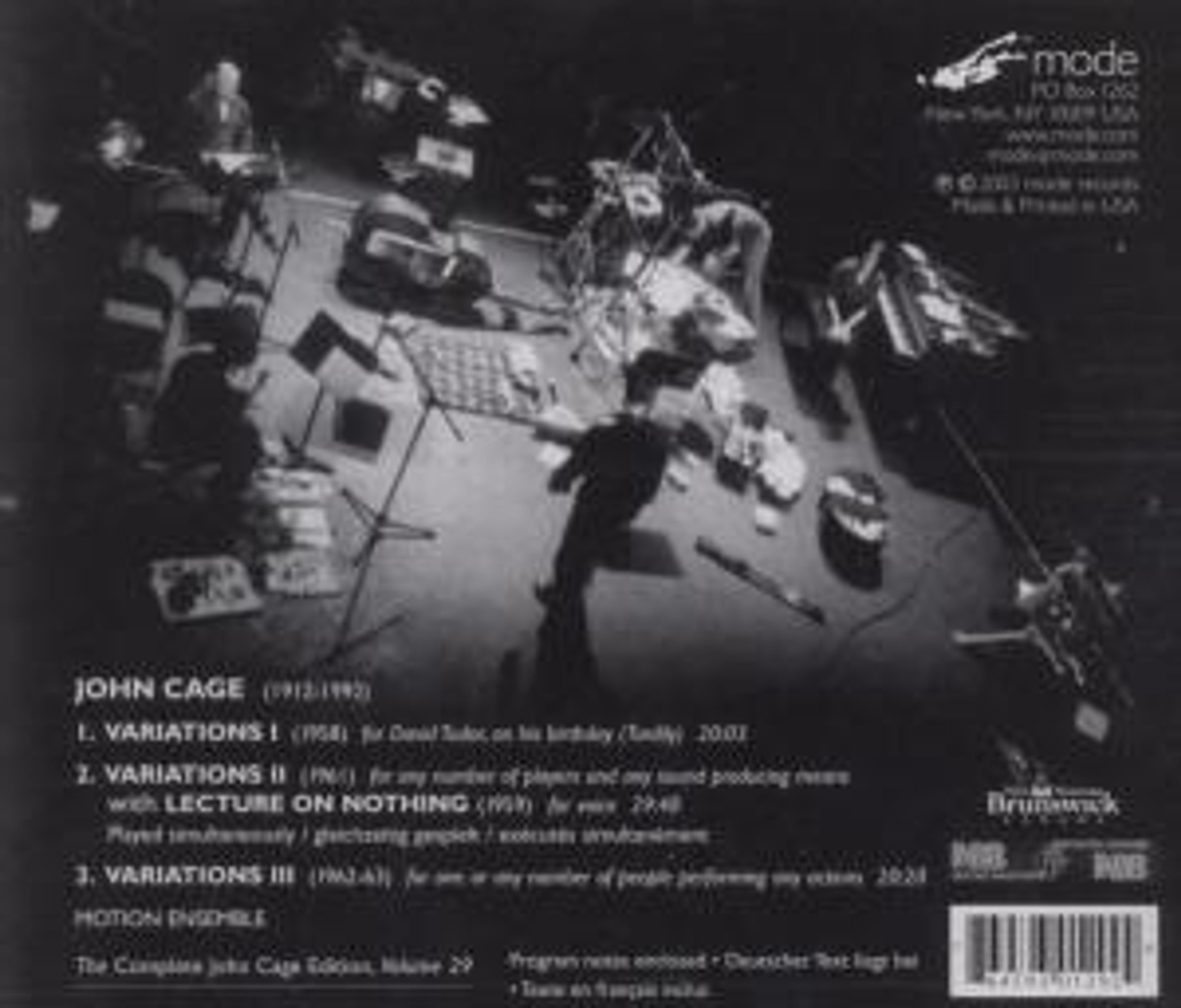 John Cage: Variations I-III (CD) – jpc.de