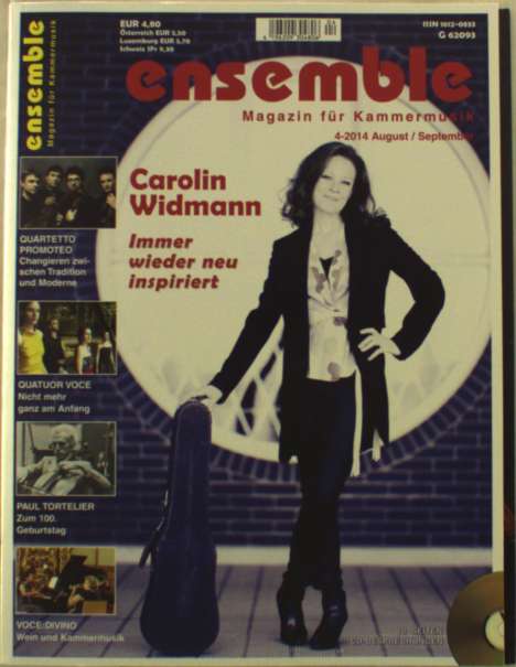 Zeitschriften: Ensemble - Magazin für Kammermusik August/September 2014, Zeitschrift