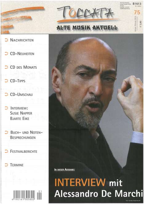 Zeitschriften: TOCCATA - Alte Musik aktuell (75), Zeitschrift