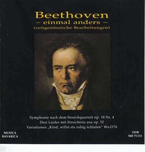 Ludwig van Beethoven (1770-1827): Streichquartett Nr.4 für Orchester, CD