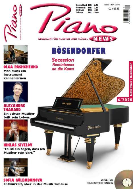 Zeitschriften: PIANONews - Magazin für Klavier &amp; Flügel (Heft 6/2020), Zeitschrift