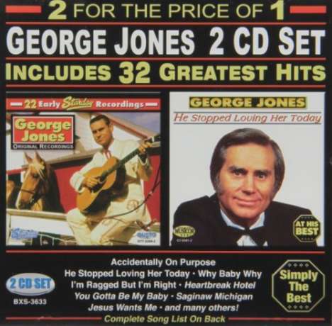 George Jones (1931-2013): 32 Greatest Hits, 2 CDs