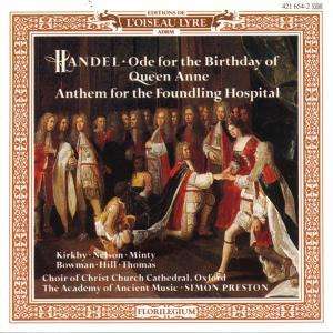 Georg Friedrich Händel (1685-1759): Ode for the Birthday of Queen Anne, CD