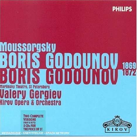 Modest Mussorgsky (1839-1881): Boris Godunow (Versionen 1869 &amp; 1872), 5 CDs