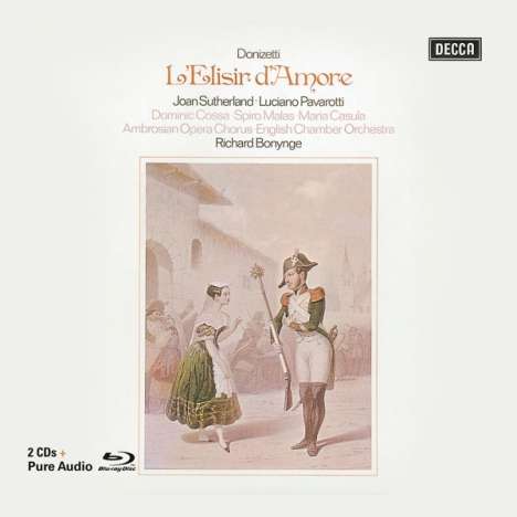 Gaetano Donizetti (1797-1848): L'elisir d'amore (Deluxe-Ausgabe mit Blu-ray Audio), 1 Blu-ray Audio und 2 CDs