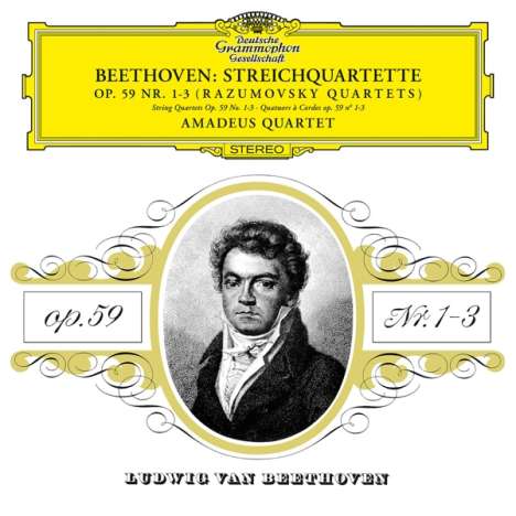 Ludwig van Beethoven (1770-1827): Streichquartette Nr.7-9 (op.59 Nr.1-3) (180g), 2 LPs