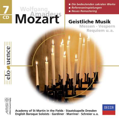 Wolfgang Amadeus Mozart (1756-1791): Geistliche Werke, 7 CDs
