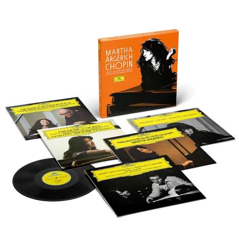 Frederic Chopin (1810-1849): Martha Argerich - Chopin Solo &amp; Concerto-Recordings on Deutsche Grammophon (180g), 5 LPs