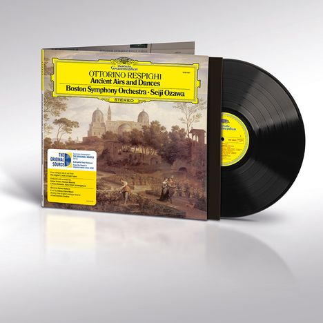 Ottorino Respighi: Ancient Airs and Dances. Boston Symphony Orchestra. Seiji Ozawa. Plattenhülle mit Gemälde.