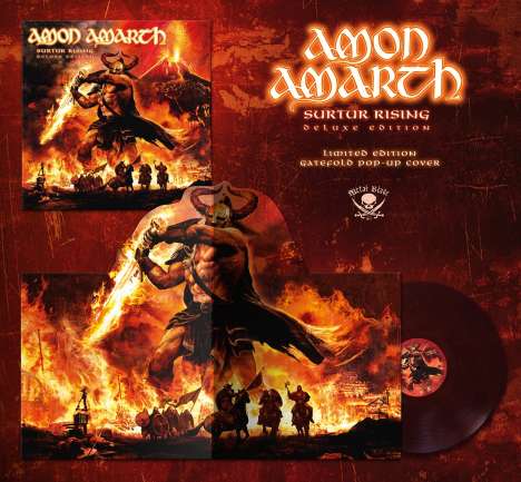 Amon Amarth: Surtur Rising (Limited Deluxe Edition) (Burgundy &amp; Royal Blue Marbled Vinyl), LP