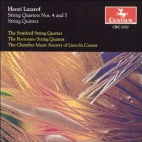 Henri Lazaroff (1932-2013): Streichquartette Nr.4 &amp; 5, CD