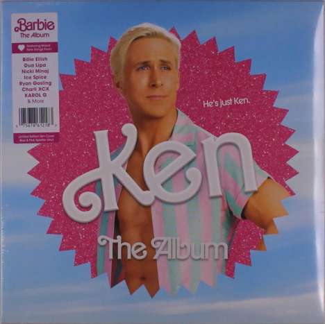 Filmmusik: Barbie The Album (Ken Cover) (Limited Numbered Edition) (Blue &amp; Pink Splatter Vinyl), LP