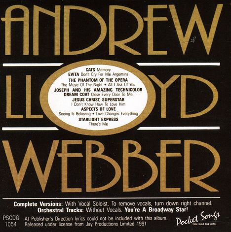 Andrew Lloyd Webber (geb. 1948): Karaoke, CD