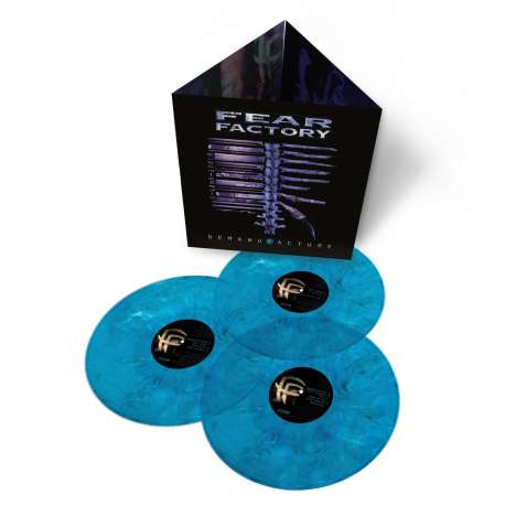 Fear Factory: Demanufacture (25th Anniversary Deluxe Edition) (Blue/Black Splattered Vinyl), 3 LPs