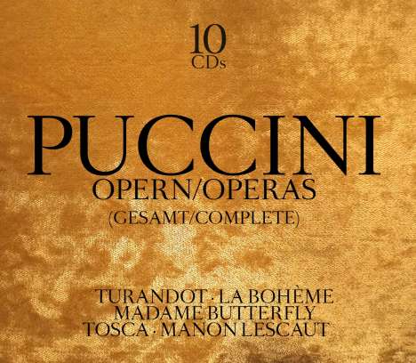 Giacomo Puccini (1858-1924): Puccini: Opern-Operas (Gesamt-Complete), 10 CDs