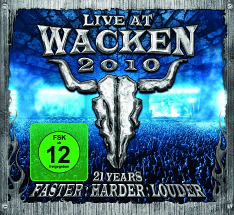 Live At Wacken 2010: 21 Years (2CD + Blu-ray 3D), 2 CDs und 1 Blu-ray Disc