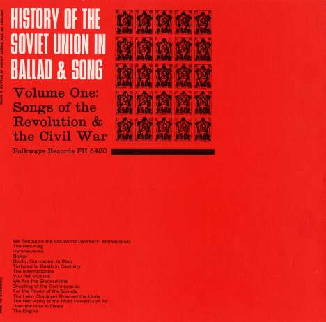 History Of The Soviet Union In Ballad &amp; Song Vol. 1 - Songs Of The Revolution And The Civil War, CD
