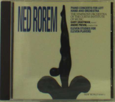 Ned Rorem (1923-2022): Klavierkonzert für die linke Hand, CD