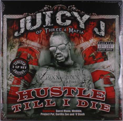 Juicy J: Hustle Till I Die (Limited Edition) (Translucent Ruby &amp; Translucent Black Ice Vinyl), 2 LPs