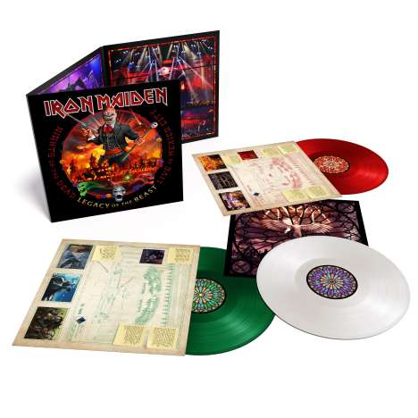 Iron Maiden: Nights Of The Dead, Legacy Of The Beast: Live In Mexico (180g) (Limited Edition) (Mexican Flag Triple Colored Vinyl), 3 LPs