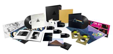 Pink Floyd: The Dark Side Of The Moon (50th Anniversary) (Limited Edition Deluxe Box Set), 2 LPs, 2 Singles 7", 2 CDs, 2 Blu-ray Audio, 1 DVD-Audio und 1 Buch