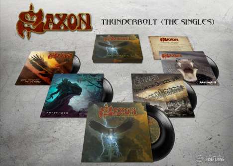 Saxon: Thunderbolt (The Singles) (Box-Set), 5 Singles 7"