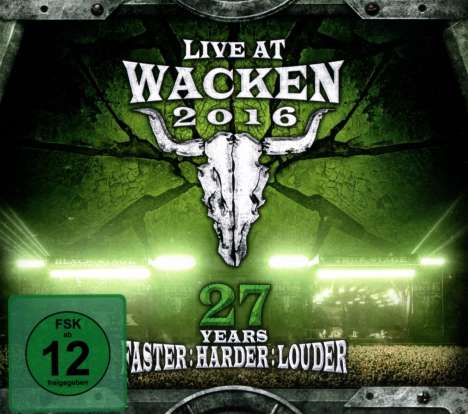 Live At Wacken 2016: 27 Years Faster Harder Louder, 2 CDs und 2 Blu-ray Discs