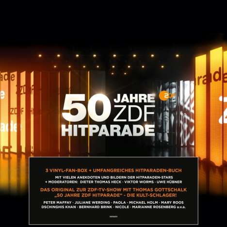 50 Jahre ZDF Hitparade (Box-Set), 3 LPs und 1 Buch