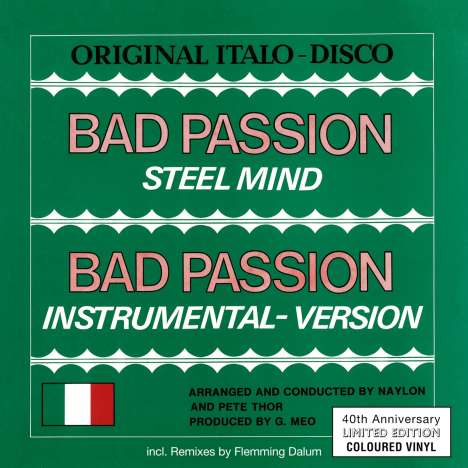 Steel Mind: Bad Passion (Limited 40th Anniversary Edition) (Colored Vinyl), Single 12"