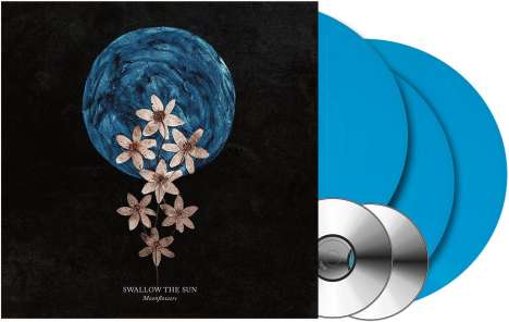 Swallow The Sun: Moonflowers (180g) (Limited Deluxe Edition) (Sky Blue Vinyl), 3 LPs und 2 CDs