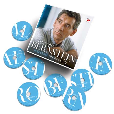 Leonard Bernstein - Maestro on Record (Deluxe-Ausgabe in 224-seitigem, großformatigen Buch), 12 CDs