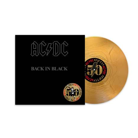 AC/DC: Back In Black (50th Anniversary) (remastered) (180g) (Limited Edition) (Gold Nugget Vinyl) (+ Artwork Print), LP