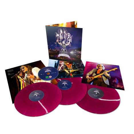 Aerosmith: Rocks Donington 2014 (180g) (Limited Edition) (Translucent Purple Vinyl), 3 LPs und 1 DVD