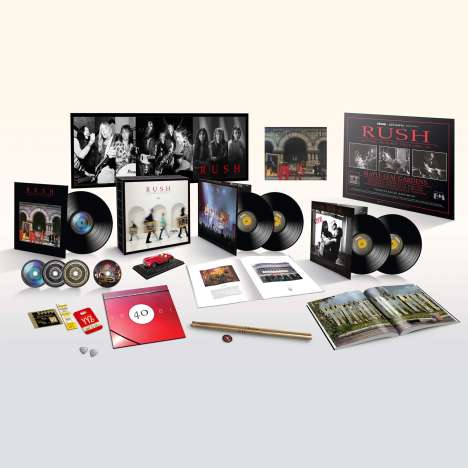 Rush: Moving Pictures (40th Anniversary) (Limited Super Deluxe Boxset), 3 CDs, 5 LPs, 1 Blu-ray Audio und 1 Blu-ray Disc