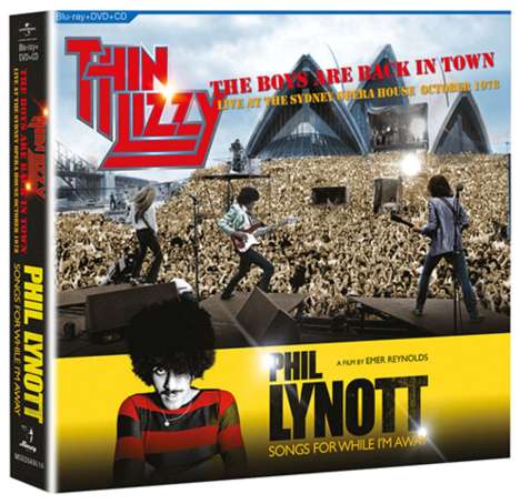 Thin Lizzy: The Boys Are Back in Town - Live At The Sydney Opera 1978 / Phil Lynott - Songs For While I'm Away (Limited Edition), 1 CD, 1 DVD und 1 Blu-ray Disc