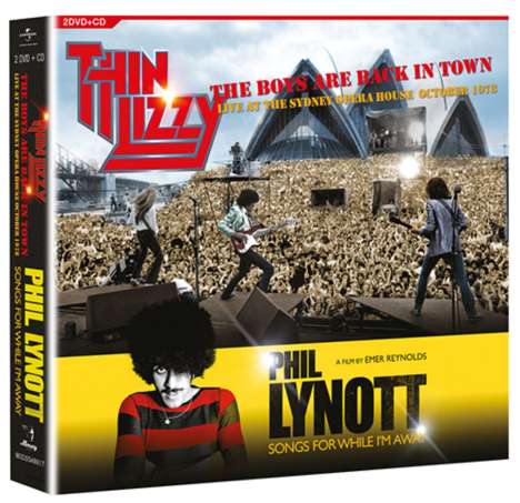 Thin Lizzy: The Boys Are Back in Town - Live At The Sydney Opera 1978 / Phil Lynott - Songs For While I'm Away (Limited Edition), 1 CD und 2 DVDs