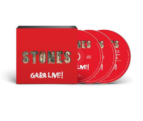 The Rolling Stones: GRRR Live! (Live At Newark 2012), 2 CDs und 1 Blu-ray Disc
