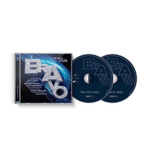 "BRAVO THE HITS 2026" steht auf dem Albumcover. Künstler sind Teddy Swims, Katy Perry, Bruno Mars, Alex Warren, u.a.