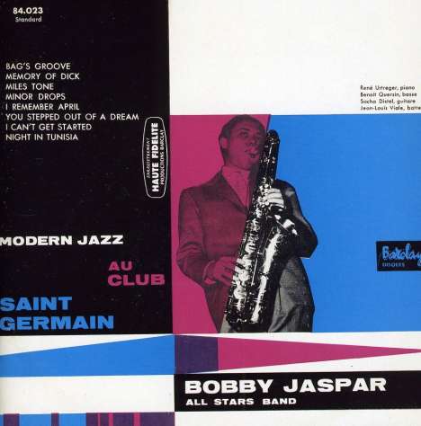 Bobby Jaspar (1926-1963): Modern Jazz Au Club Saint-Germain, CD