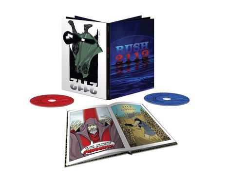 Rush: 2112 (Limited-Super-Deluxe-Box inkl. Buch), 1 CD und 1 Blu-ray Disc