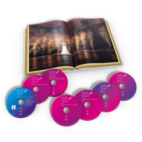 Helene Fischer: Farbenspiel - Limitierter Bildband mit den größten Momenten von 2013 bis 2015, 4 CDs, 2 DVDs, 1 Blu-ray Disc und 1 Buch