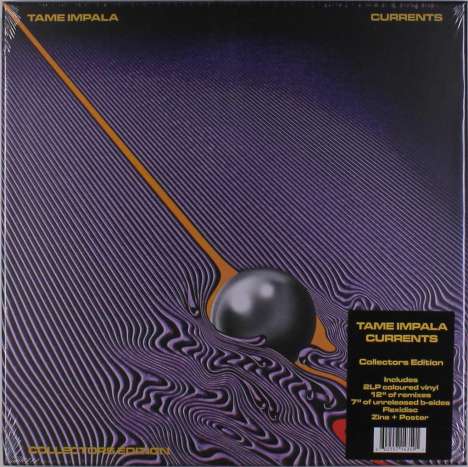Tame Impala: Currents (Collectors Edition), 2 LPs, 1 Single 12", 1 Single 7" und 1 MiniDisc
