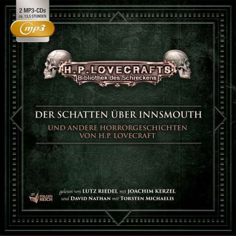 Bibliothek des Schreckens Box 02: Der Schatten über Innsmouth und andere Horrorgeschichten, 2 MP3-CDs