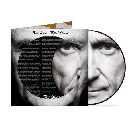 Phil Collins (geb. 1951): Face Value (40th Anniversary Edition) (Picture Disc), LP