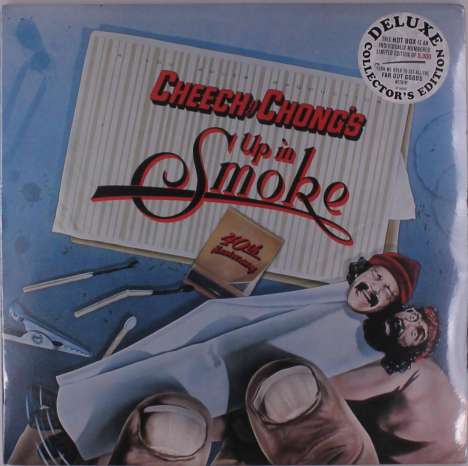 Cheech &amp; Chong: Up In Smoke (40th Anniversary Deluxe Collector's Edition) (Limited Numbered Edition), 1 LP, 1 Single 7", 1 CD und 1 Blu-ray Disc