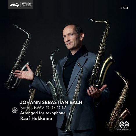Johann Sebastian Bach (1685-1750): Cellosuiten BWV 1007-1012 arrangiert für Saxophon, 2 Super Audio CDs