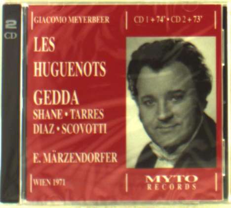 Gedda/shane/tarres/marzendorf: Meyerbeer: Les Huguenots, CD